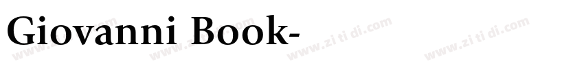 Giovanni Book字体转换